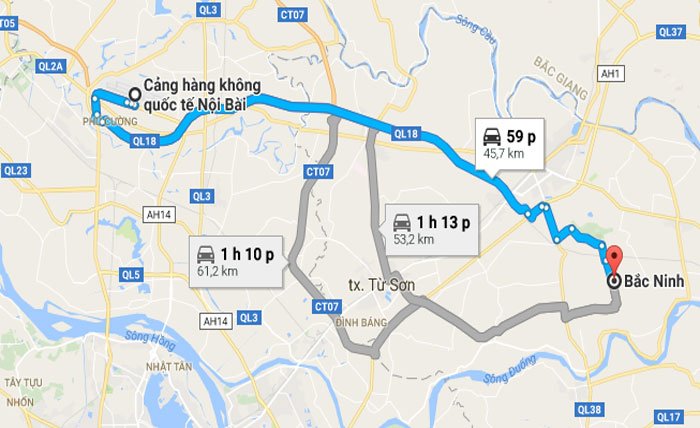 Bắc Ninh là thành phố giáp ranh với Hà Nội