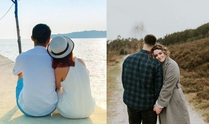 Kiểu tạo dáng chụp ảnh đôi giấu mặt bạn nam
