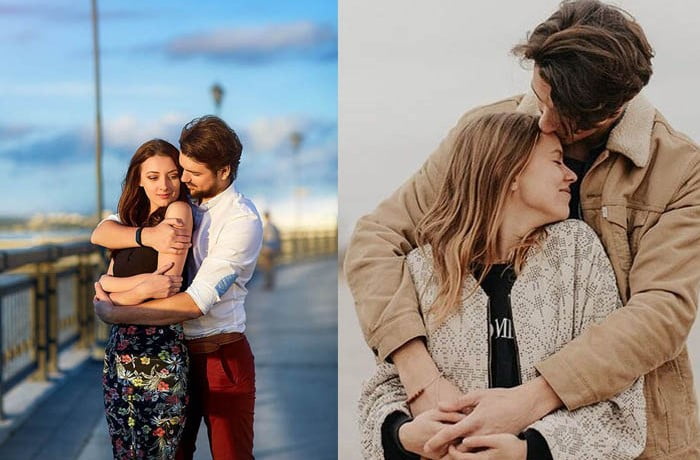 Kiểu tạo dáng chụp ảnh đôi ôm sau lưng