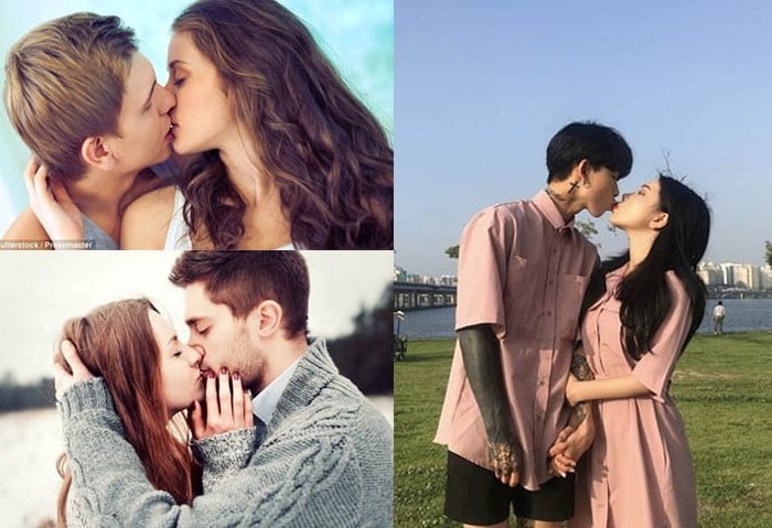 Kiểu tạo dáng chụp ảnh đôi lãng mạn khi hôn nhau