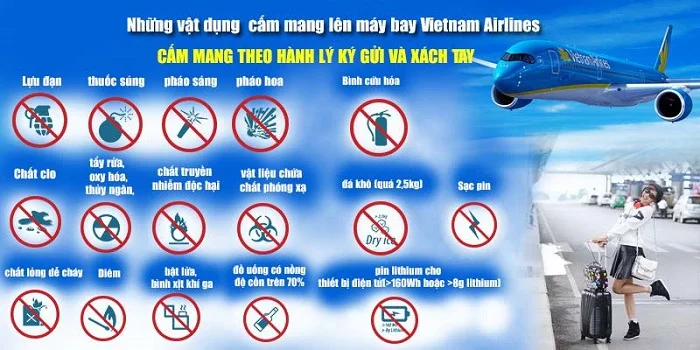 Tổng hợp những thứ không được mang lên máy bay