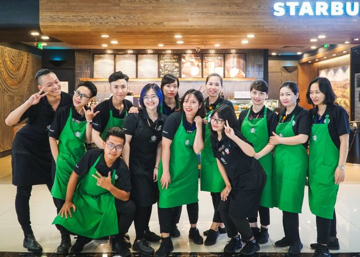 Starbuck Nội Bài với đội ngũ nhân viên chuyên nghiệp, tận tình