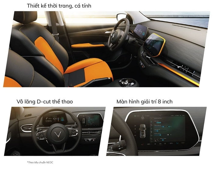 Nội thất xe điện được đánh giá rất tốt