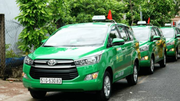 Dễ dàng nhận diện thương hiệu Mai Linh với màu xanh đặc trưng